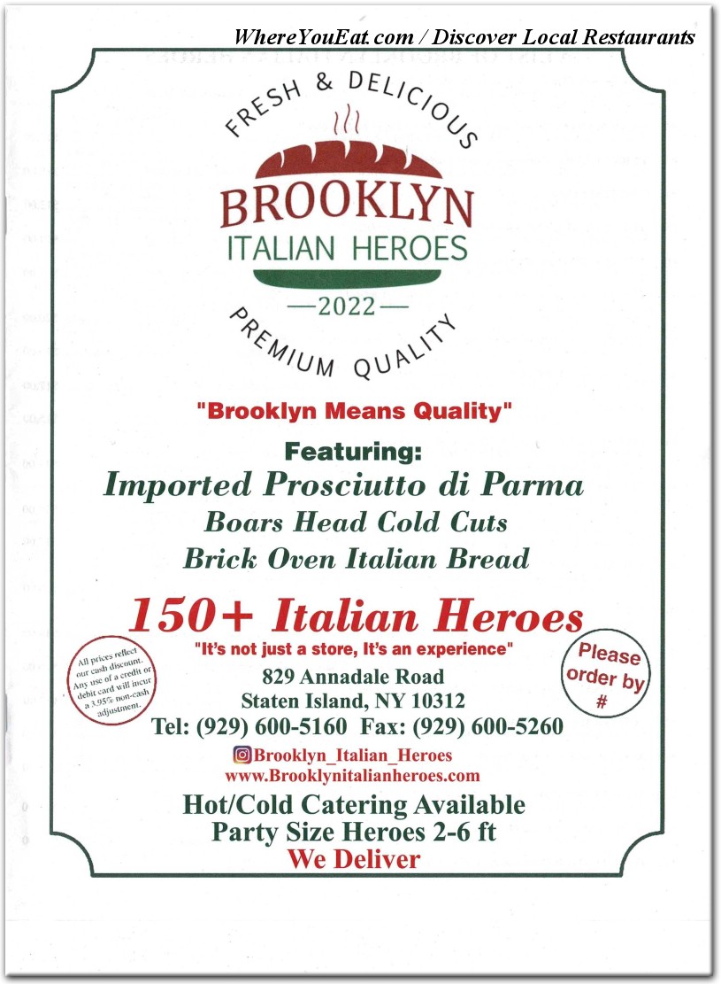 Our Menu