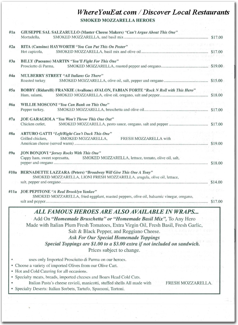 Our Menu
